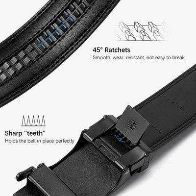 Mens Leather Ratchet Belt